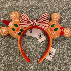 Disney Mickey gingerbread ears Christmas headband new